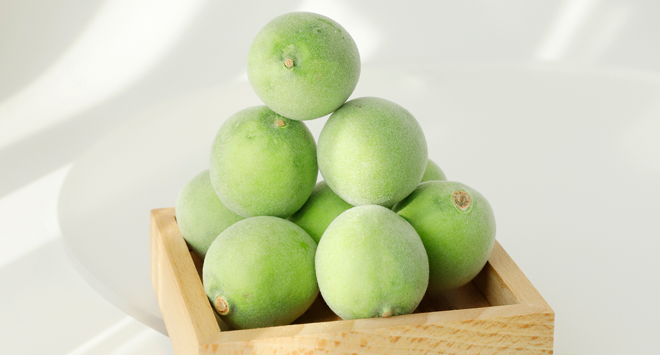 Green plums.